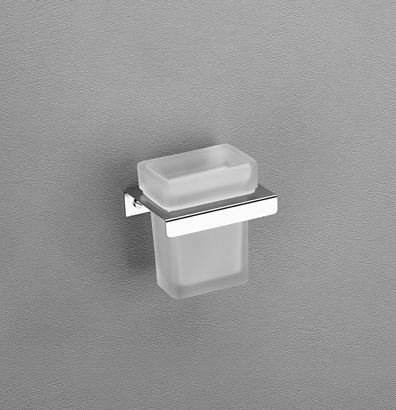 Rectangle Glass Toothbrush Holder